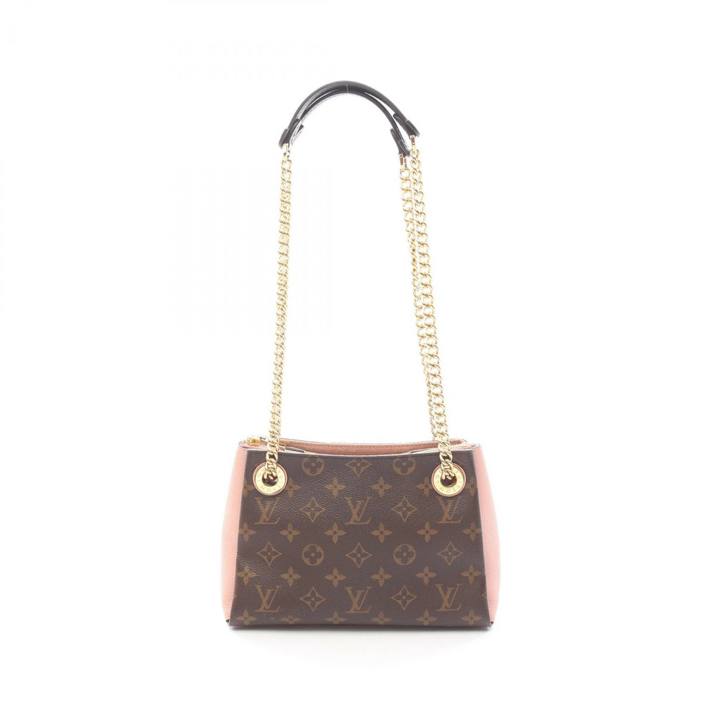 Louis Vuitton Surene Shoulder Bag Canvas Leather Monogram Brown Pink